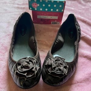 Lindsay Phillips Brown Quilt Flat Shoes w/ 15 sets of interchangeable snaps